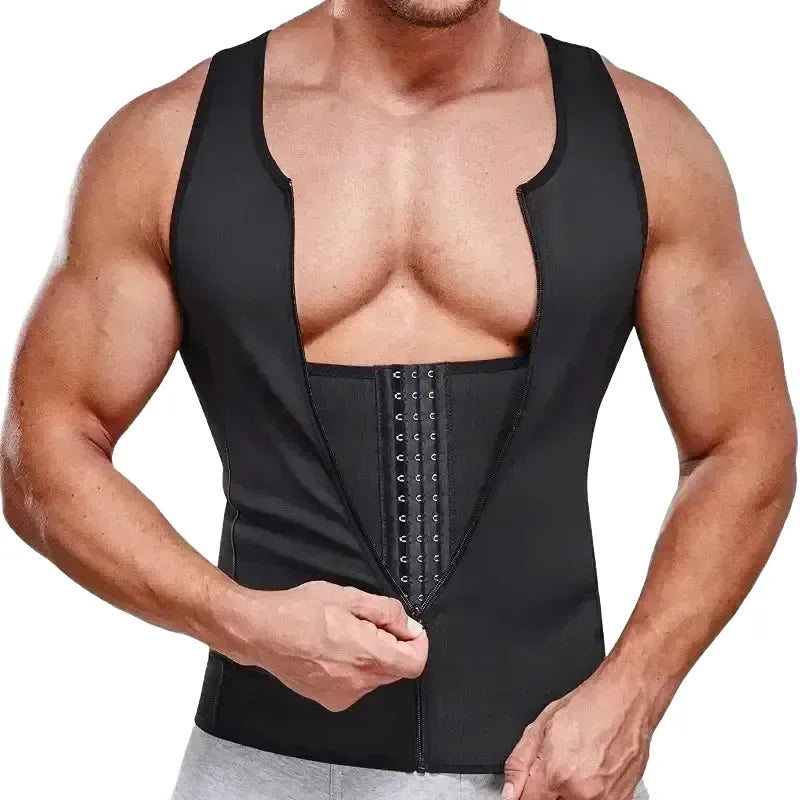Slimming Sauna Tank Top for Men Gym Wear — product view 1