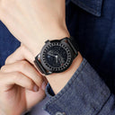 SKMEI Moon Phase Leather Wristwatch Stylish Timepiece Design