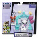 Vintage Pet Figurines Set Featuring Monkey Rabbit Cat Kitten