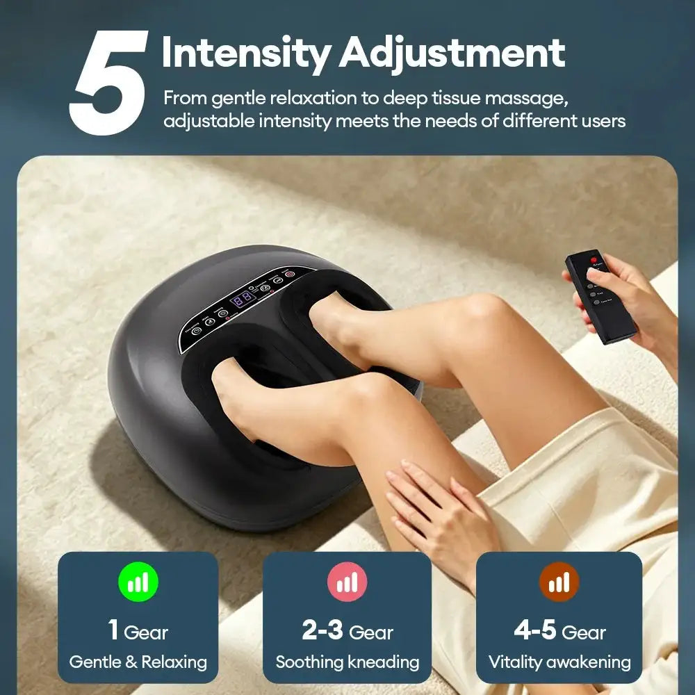 Air Pressure Foot Massager Acupressure Foot Massage Machine Shiatsu Kneading Pinching Ankle Plantar Instep Full Wrap Massager