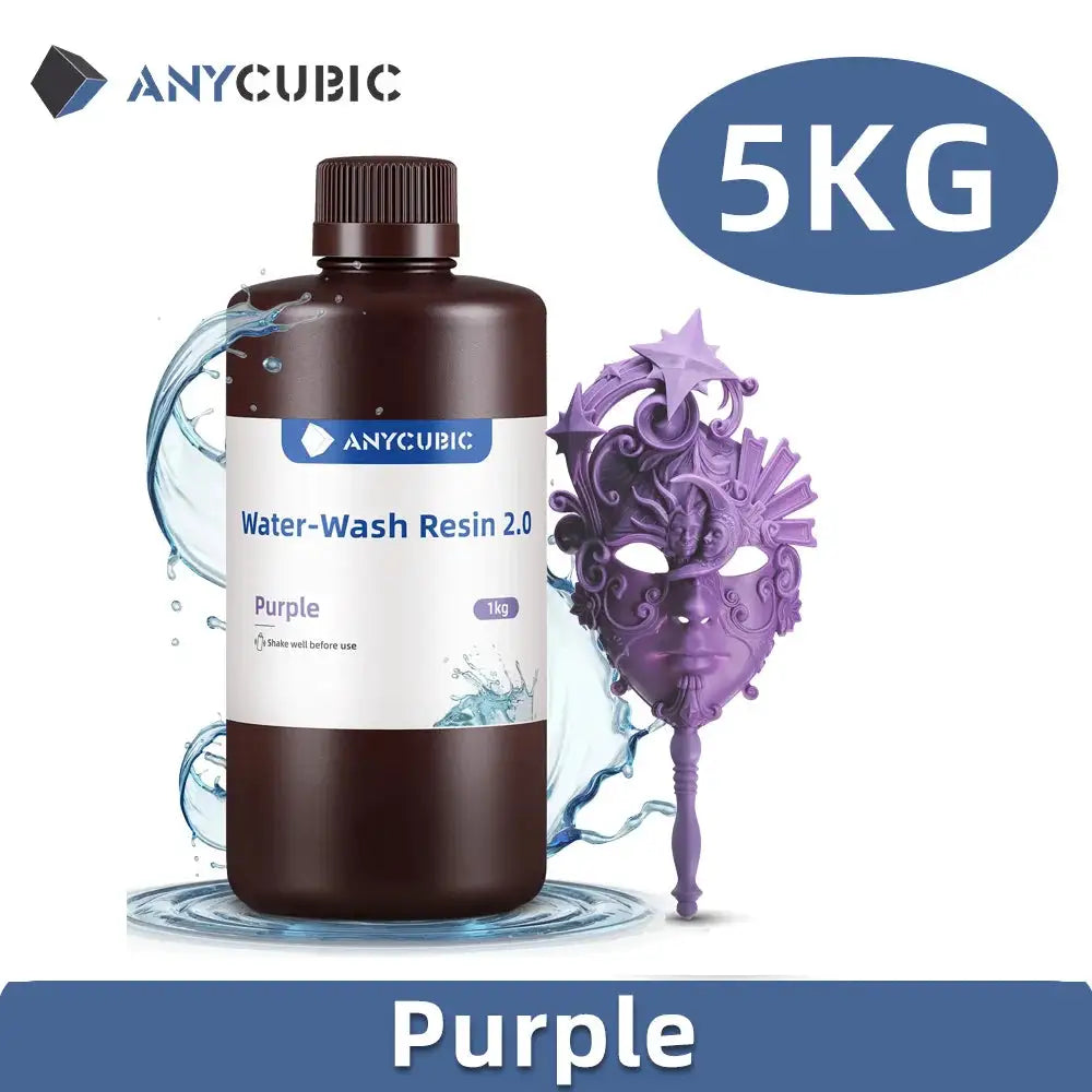 ANYCUBIC 5pcs/lot 405nm Water Washable Resin For LCD 3D Printer Liquid Photopolymer Resin 3D Printing Material