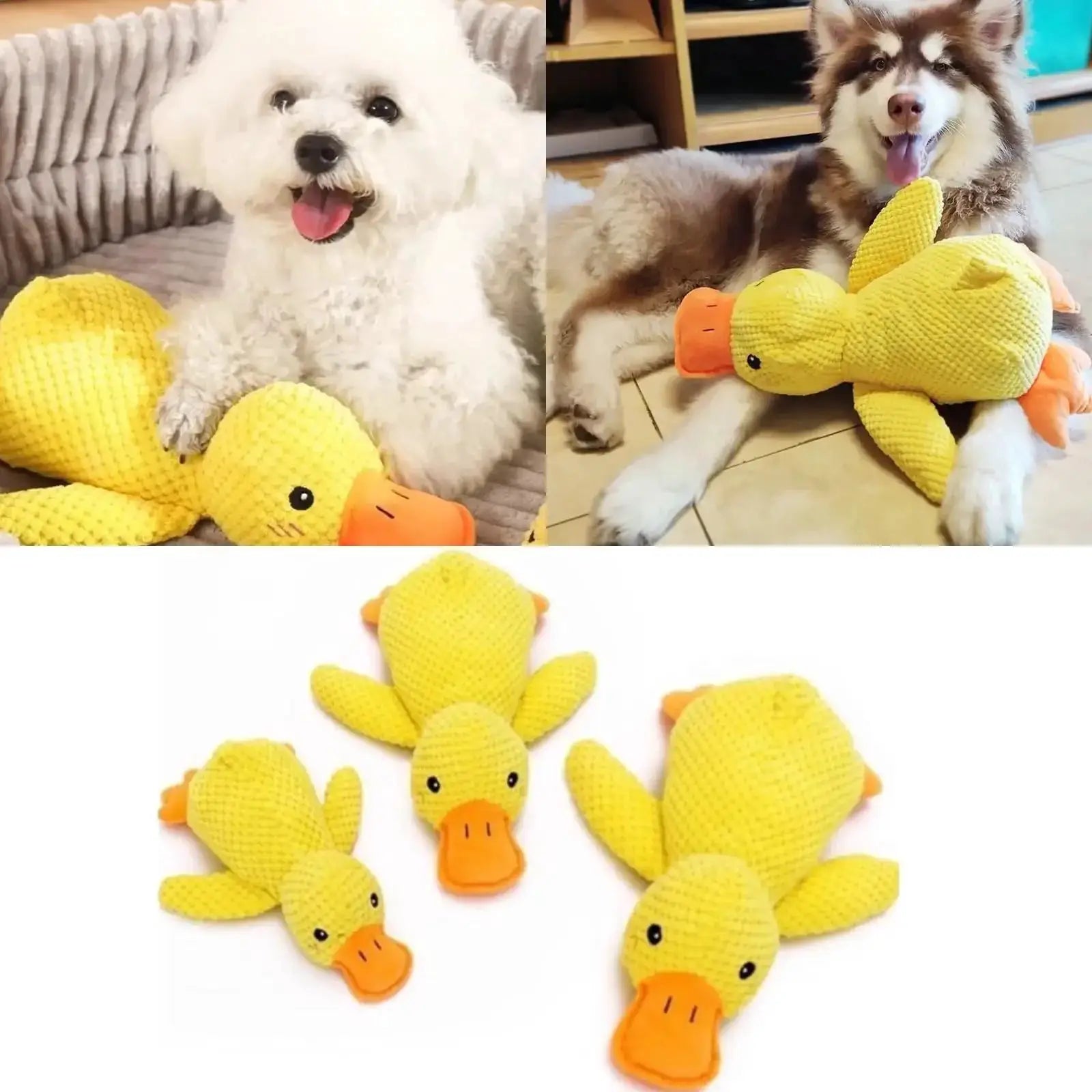 Dog Plush Duck Toy Quacking Chew Toy For Small Large Dogs