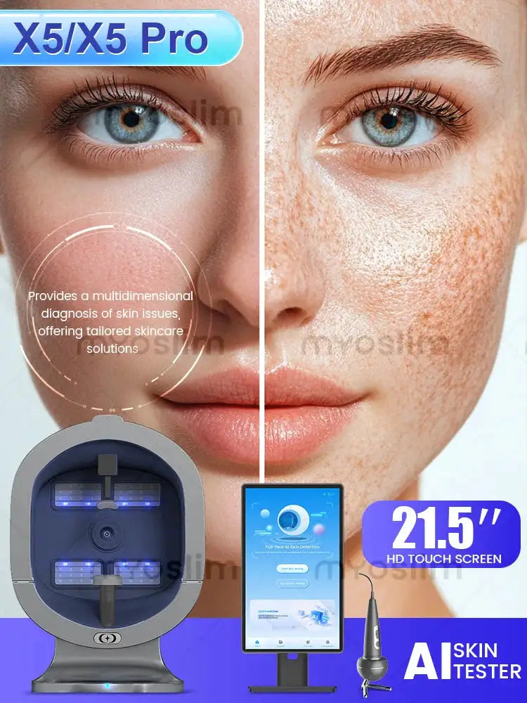 Professional Facial Skin & Hair Analyzer Machine AI Intelligent Diagnostic Detector Magic Mirror 3D Digital Facial Analysis