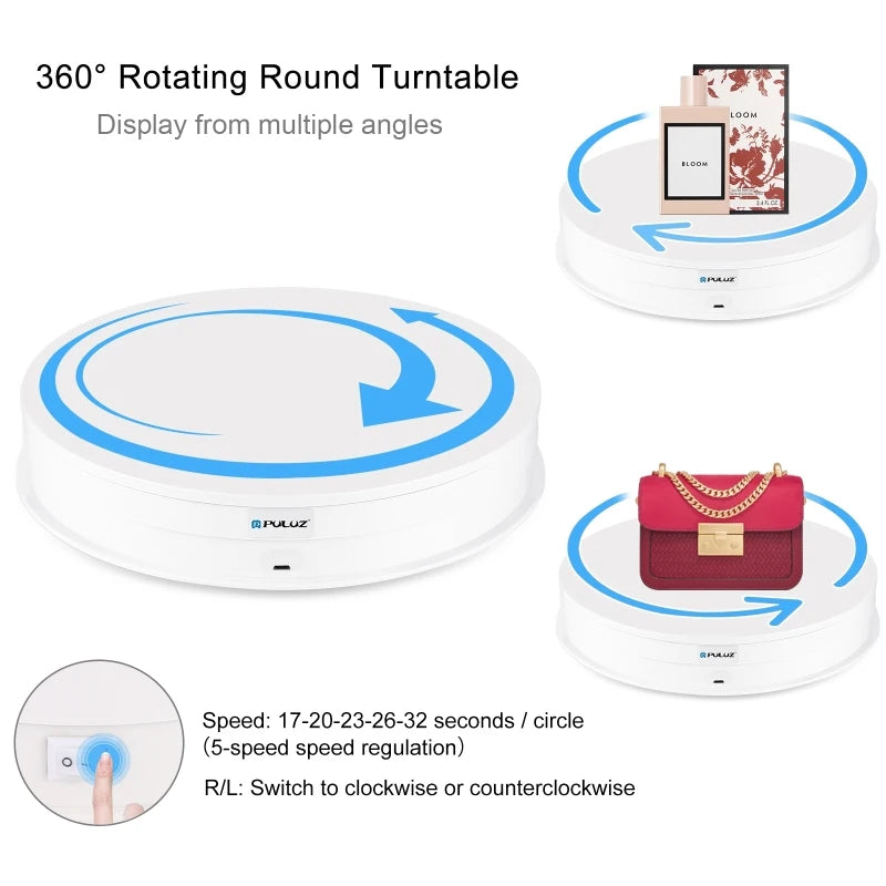 Puluz Photography Turntable Rotating Display