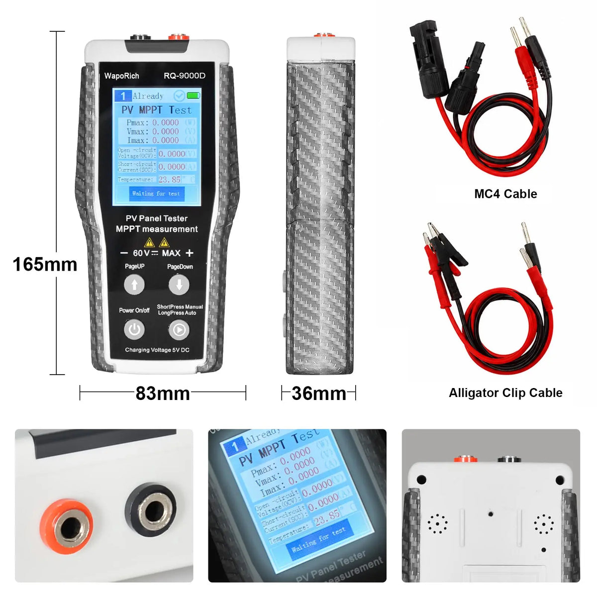 Photovoltaic Panel Tester MPPT Solar Power Meter Vmax Imax Open — product view 5
