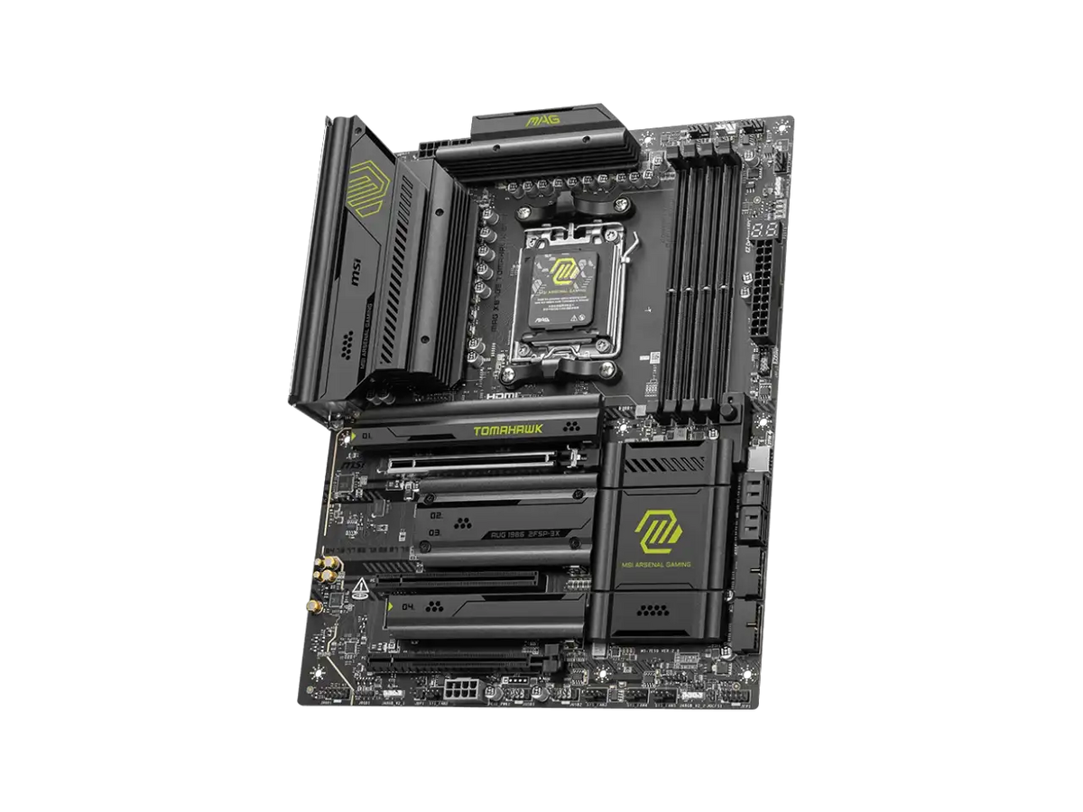 MSI MAG X870E TOMAHAWK WIFI Motherboard, ATX - Supports AMD Ryzen 9000 / 8000 / 7000 Processors, AM5 - 80A SPS VRM, DDR5 Memory Boost 8400+ MT/s (OC), PCIe 5.0 x16, M.2 Gen5, Wi-Fi 7, 5G LAN