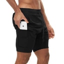 Mens Camo 2In1 Shorts - Quick Dry Gym Running