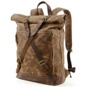 Waxed Canvas Laptop Backpack Waterproof