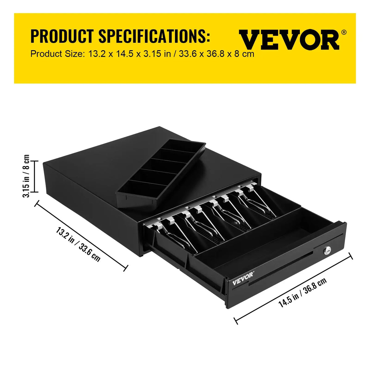 Small Office Cash Register Drawer — product view 8