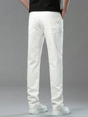Four Season New Men's Yellow Jeans Fashion Business Casual