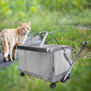 Rolling Pet Travel Carrier for Kittens & Puppies Durable