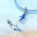 Sterling Silver Blue Charm Whale