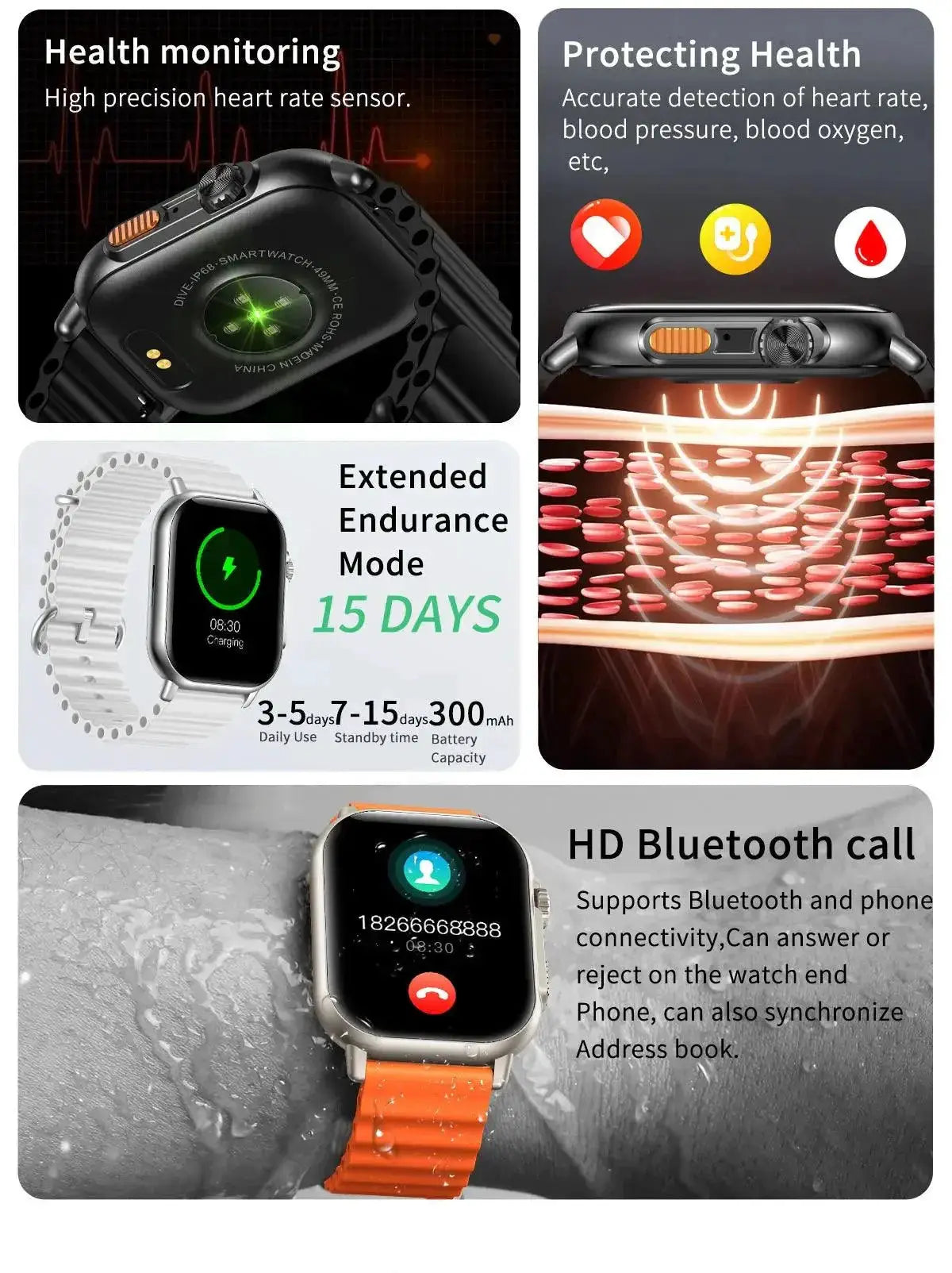 Ultimate Health And Fitness Smartwatch With Call Function