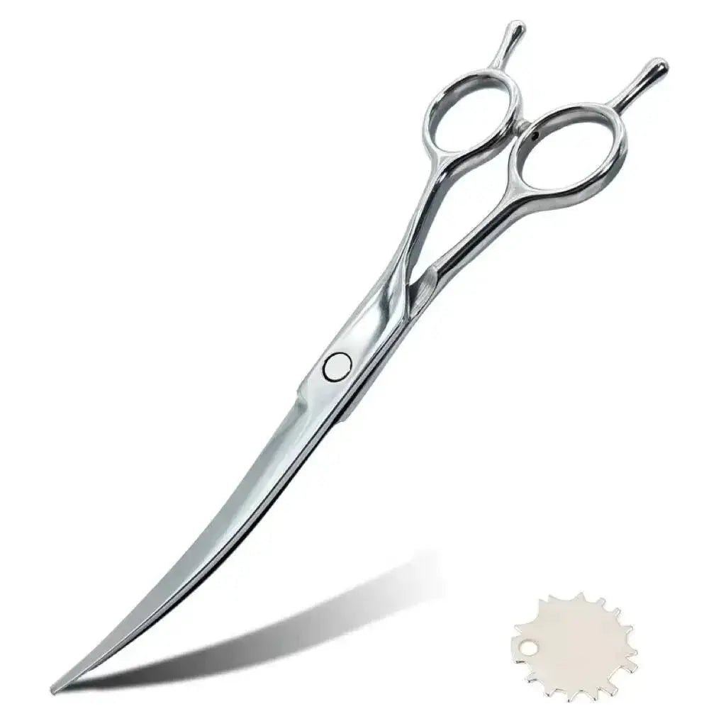 Curved Dog Grooming Scissors 7 Inch Japan 440C Professional