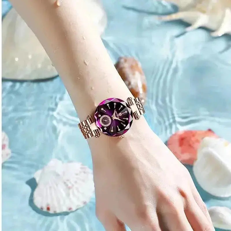 Elegant Rose Gold Women's Watch Swiss Timepiece Waterproof