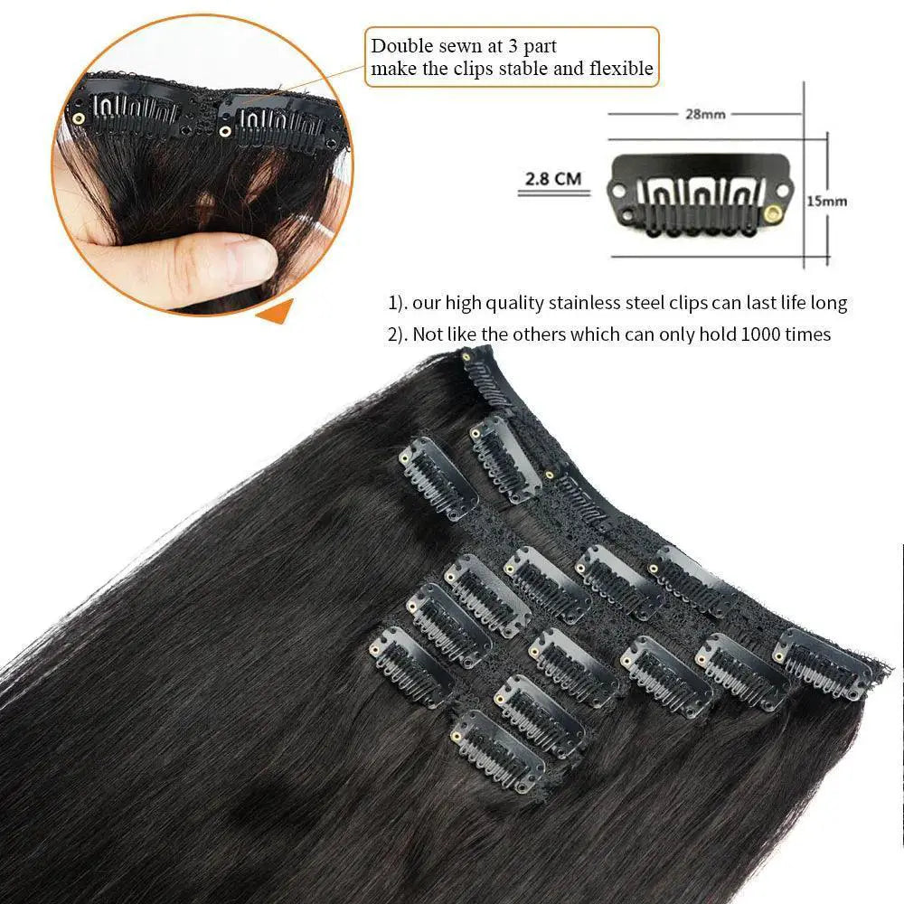 Doreen Brazilian Remy Clip In Hair Extensions Seamless
