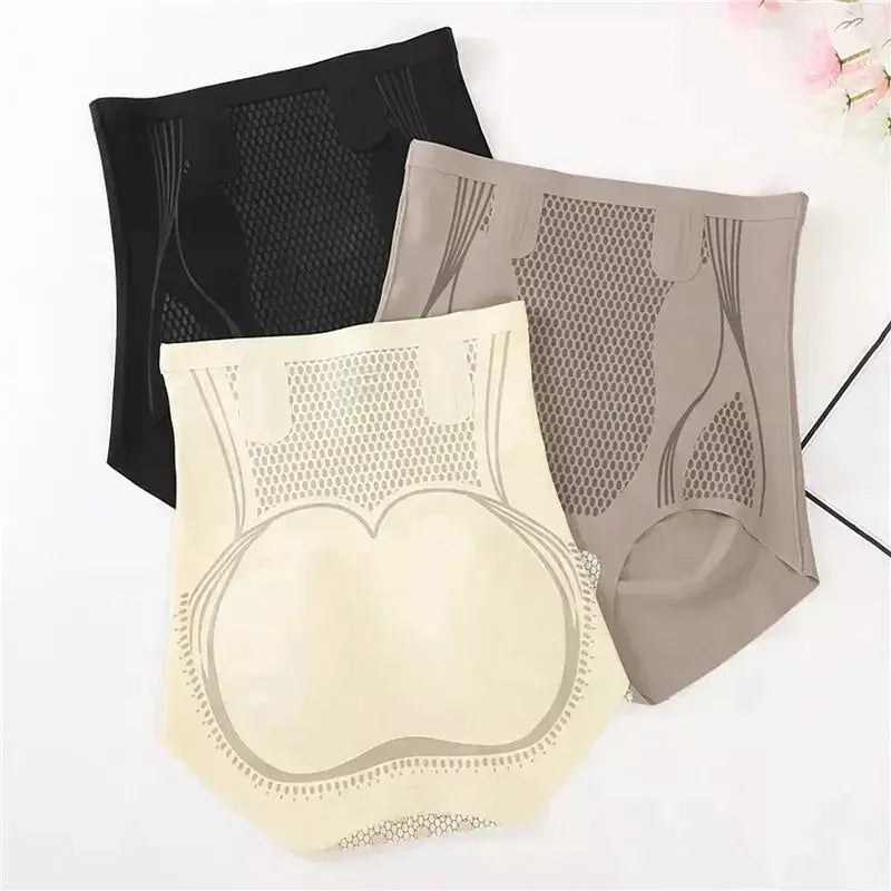 High Waisted Ice Silk Shapewear Panty For Tummy Control