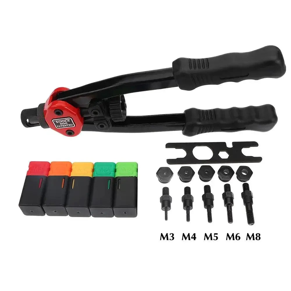 Rivet Nut Tool Kit Manual Double Insert Riveter Gun DIY