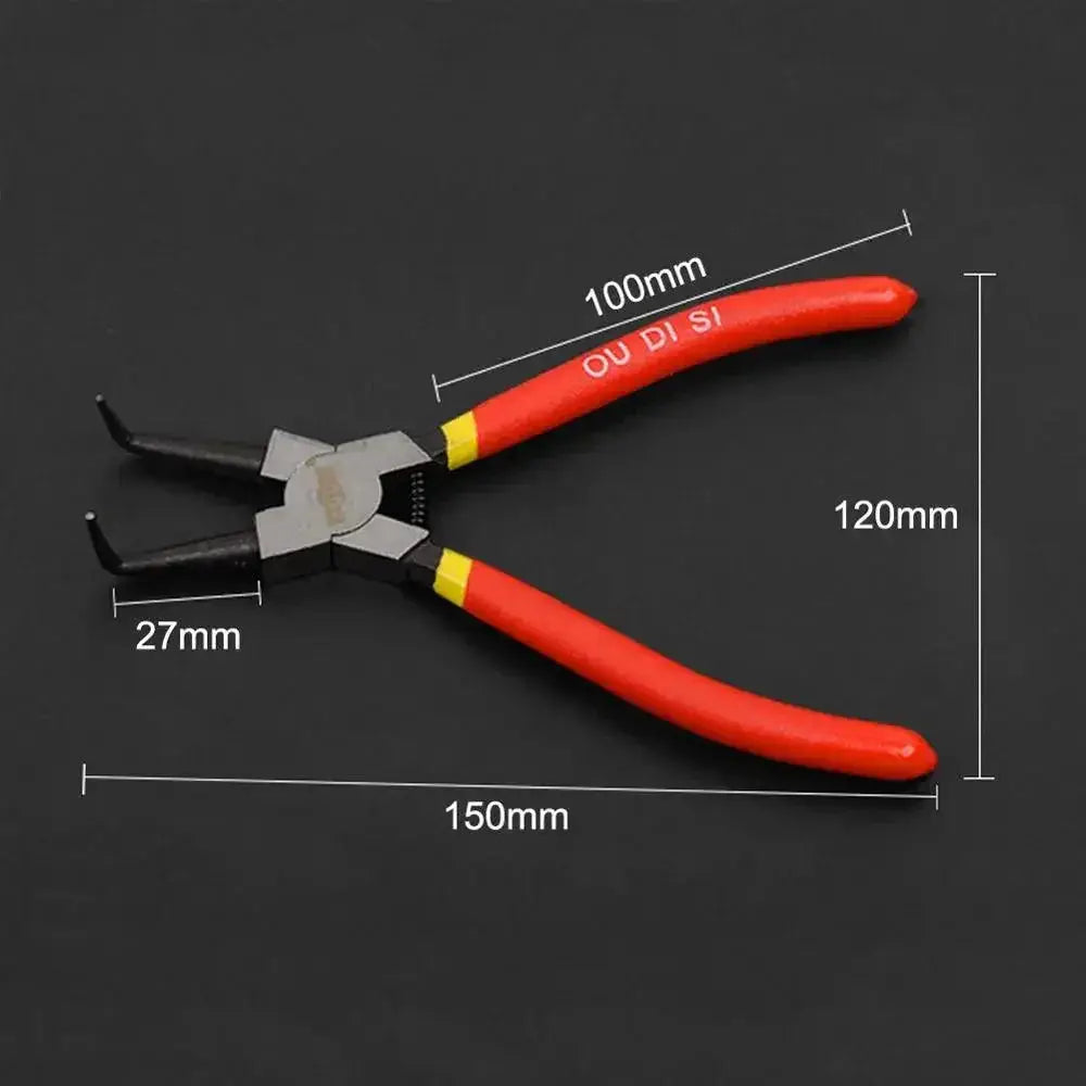 Portable Carbon Steel Snap Ring Circlip Pliers 7 Inch
