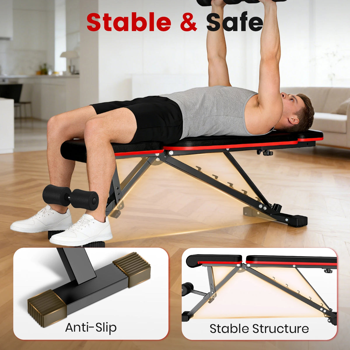 Multifunctional Foldable Dumbbell Bench Adjustable Home Gym Bench — product view 5