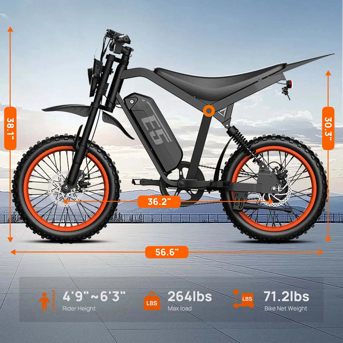 Urlife Electric Mountain Bike — product view 8