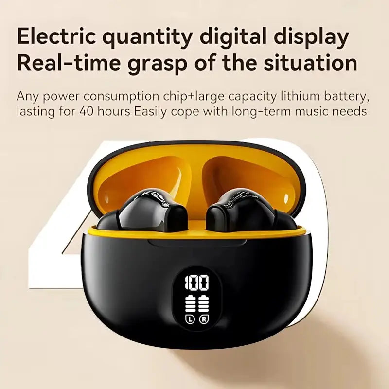 Wireless Bluetooth Headphones Built-in HD Mic Noise Isolation Large Battery for Extended Playtime Ideal for Calls Daily Music