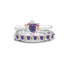 Moissanite Ring in Sterling Silver Piece