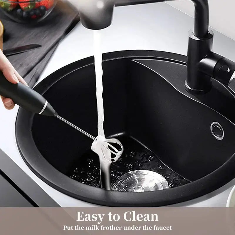 Portable Wireless Rechargeable Milk Frother Handheld Blender