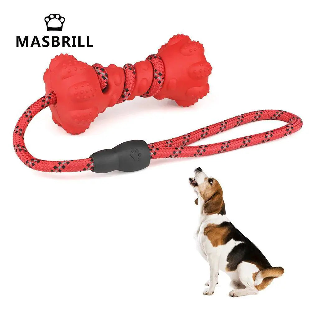 Masbrill Interactive Rubber Dog Toy for Dental Health Chew