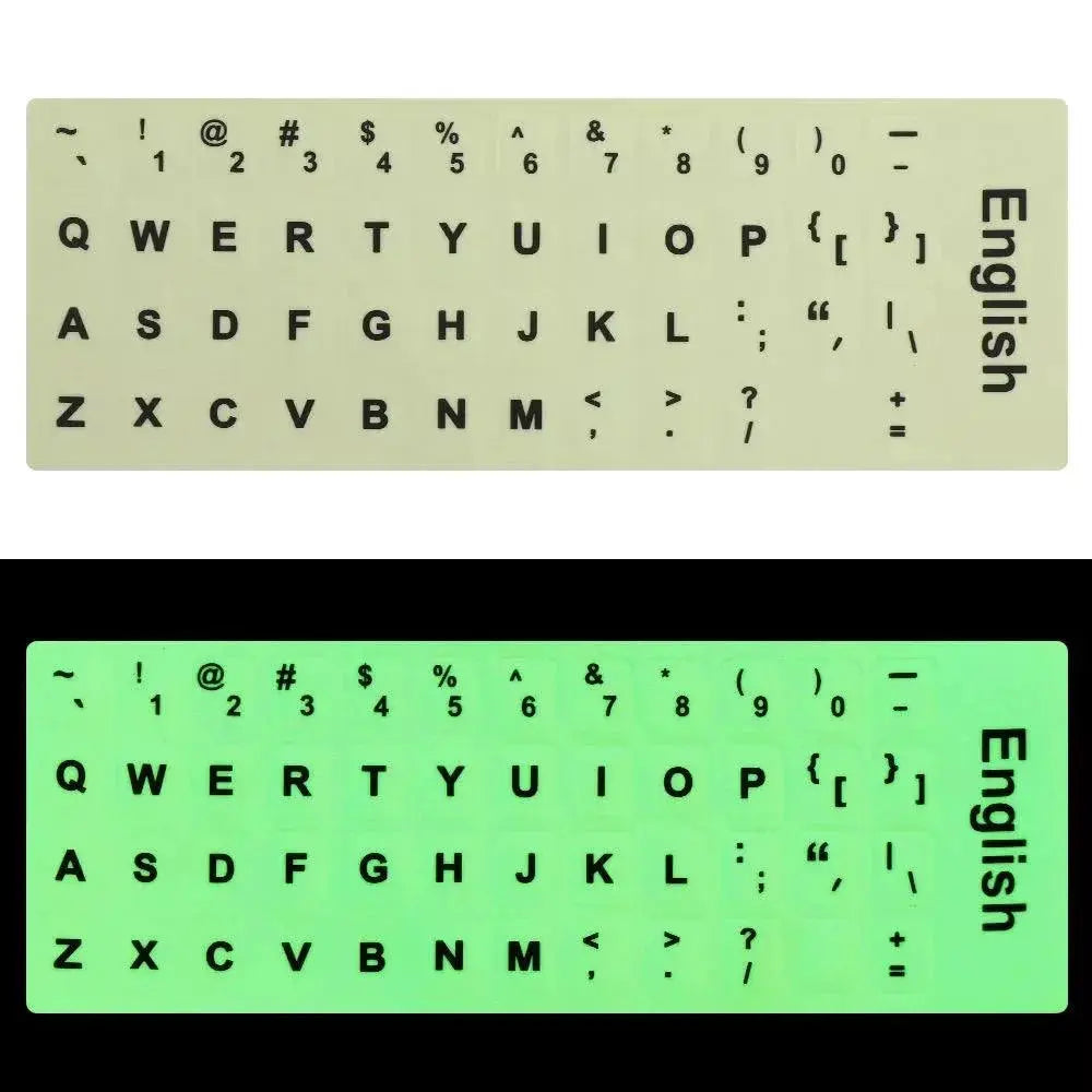 Luminous Multilingual Keyboard Stickers For Typing