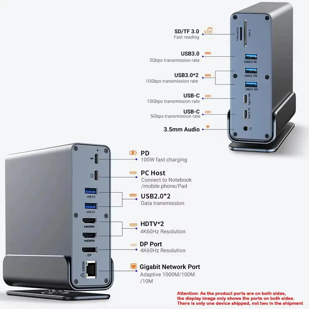 Port Usb C Hub Triple Monitors — product view 7