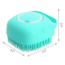 Pet Dog Shampoo Brush 2.7oz 80ml Soft Silicone Rubber Groomer