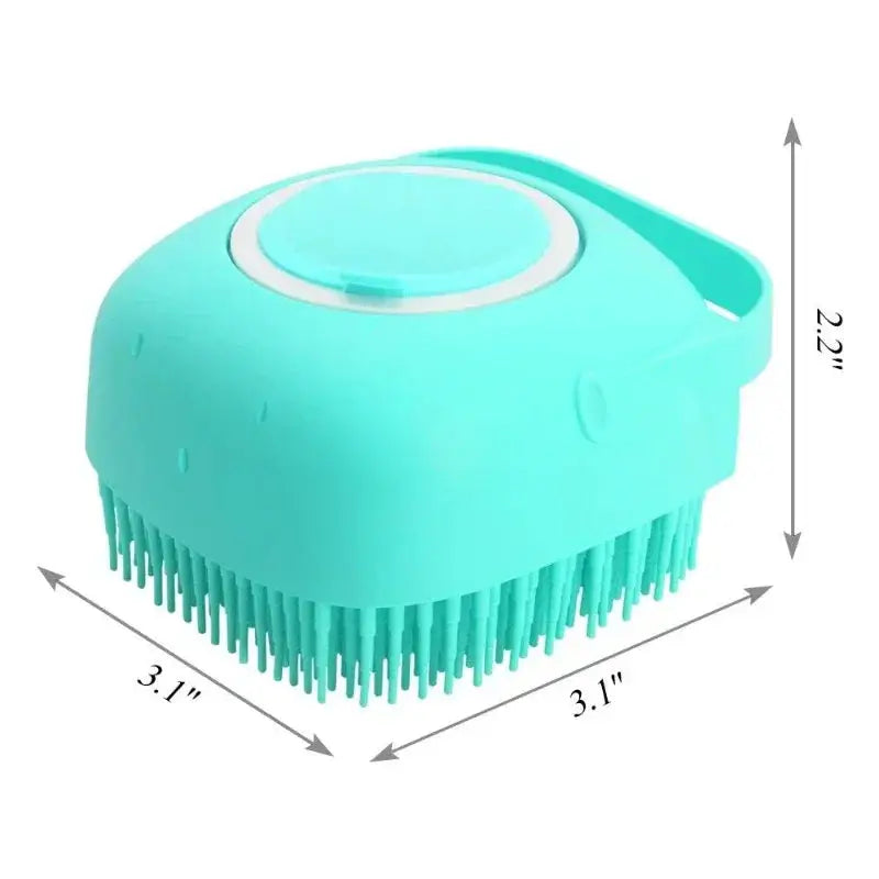 Pet Dog Shampoo Brush 2.7oz Soft Silicone Groomer 80ml