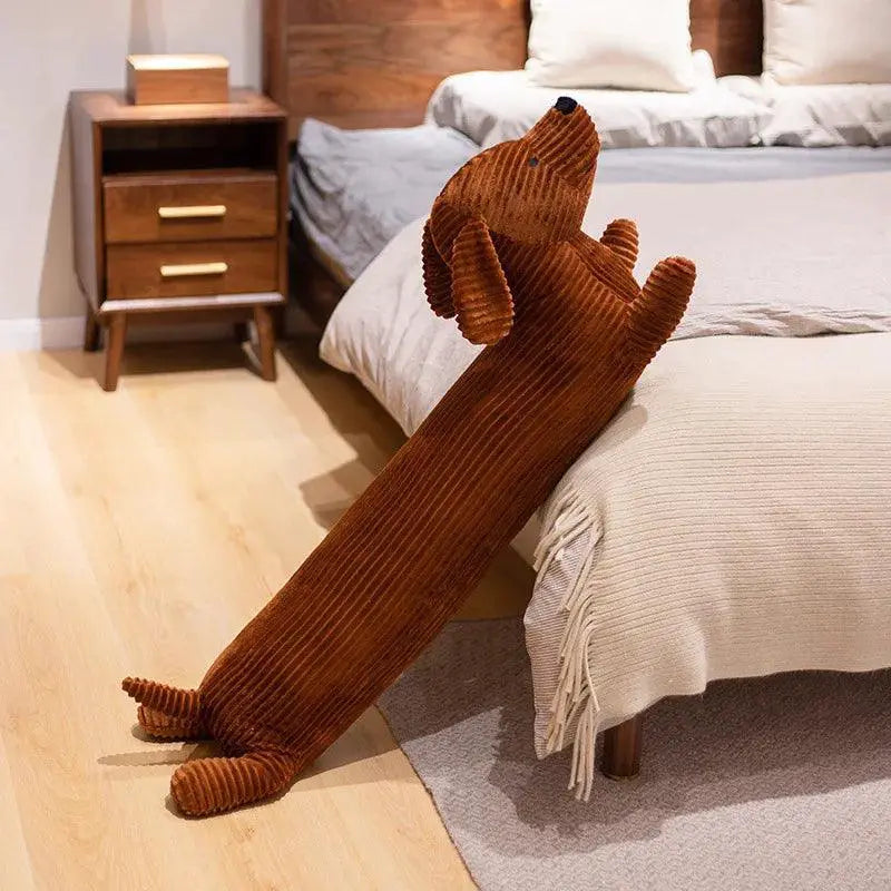 Brown Dachshund Dog Pillow Cute Plush Doll Sofa Decor Gift