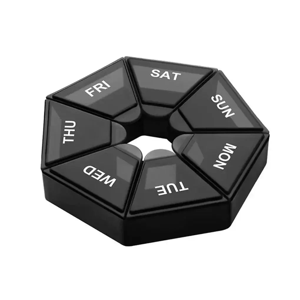 7 Day Pill Case With Date Reminder Portable Tablet Holder