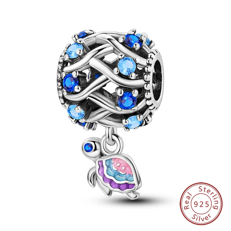 Sterling Silver Blue Ocean Ship