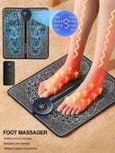 2026 Foot Massager for Relaxation, Automatic Pulse Foot Massage Pad with Heat, Soothing Foot Care Mat for Home Use
