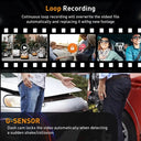 Smart 3 Channel Dash Cam for Cars 1080P Footage HD