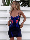 Tie-Dye Mini Dress for Women Comfortable
