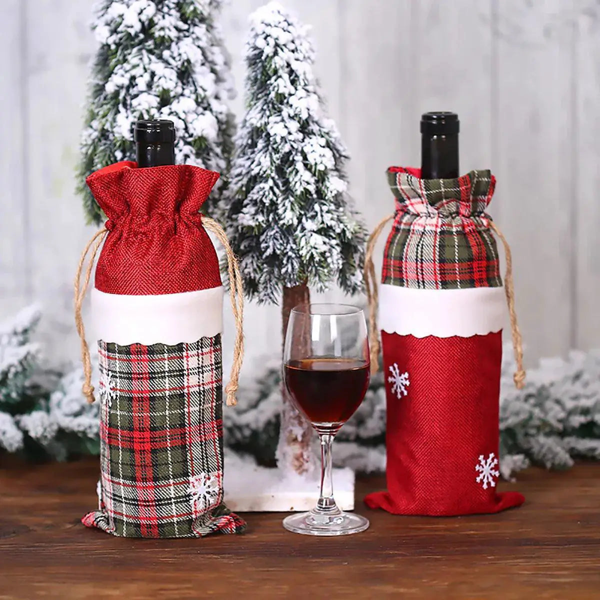 Reusable Christmas Wine Bottle Covers Festive Decor 2023