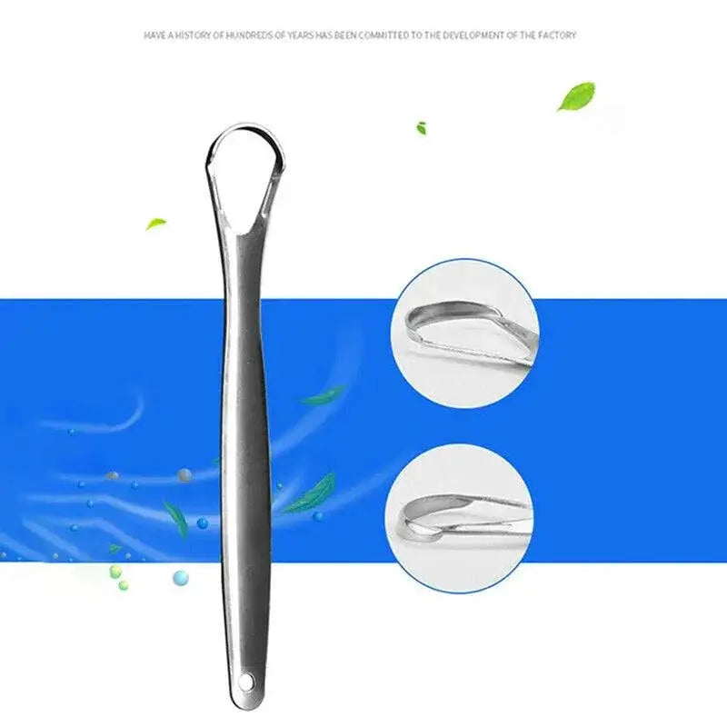 Stainless Steel Tongue Scraper for Fresh Breath Hygiene
