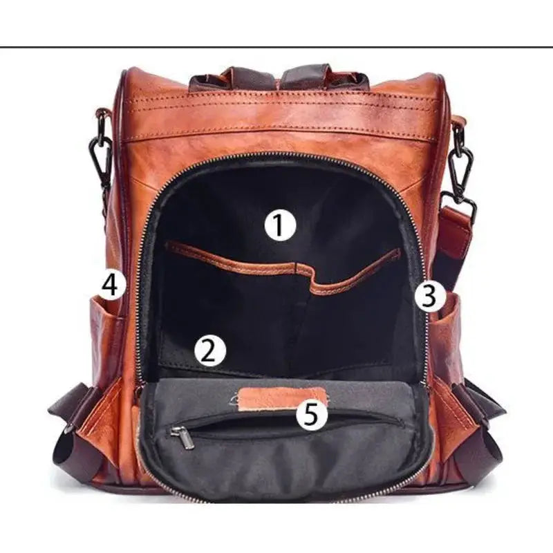 MOTAORA Vintage Large Capacity Women's Backpack Anti Theft