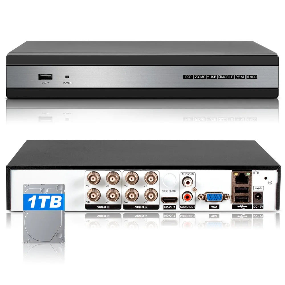 Channel Metal + CCTV NVR Recorder Hard Drive Hybrid Analog — product view 1