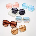 Vintage-Inspired Big Square Frame Sunglasses for Women