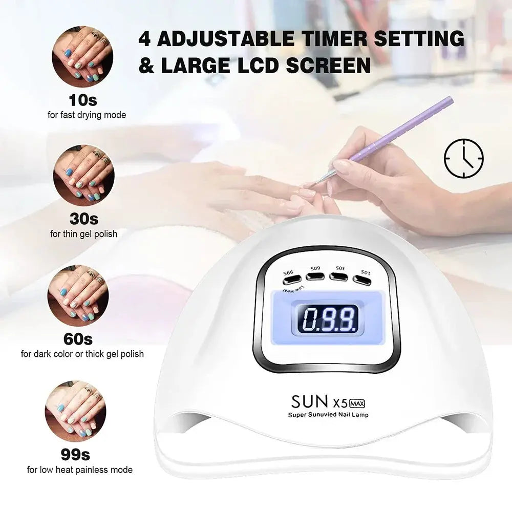 LINMANDA X5 Max UV Gel Nail Lamp 120W Nail Dryer Light
