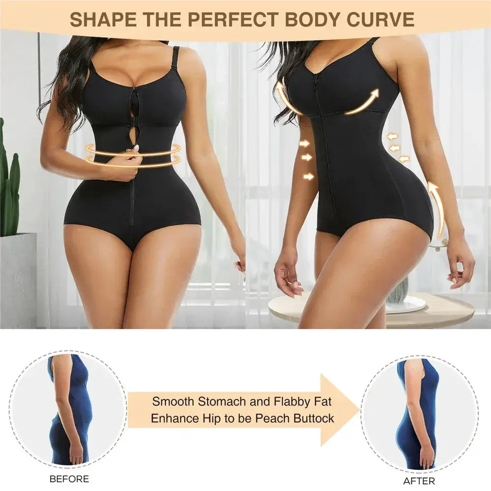 Colombian BBL Waist Trainer Bodysuit Plus Size Shapewear