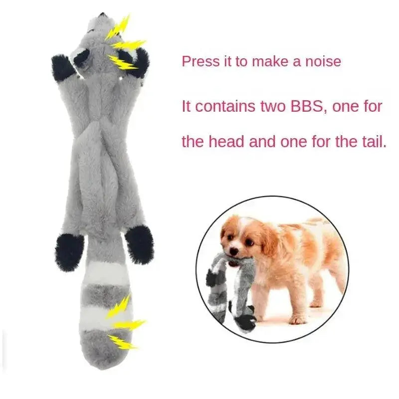 Cute Wolf Rabbit Plush Squeaky Dog Chew Toy Interactive