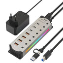 Aluminum Powered USB Hub 7 Ports 10Gbps