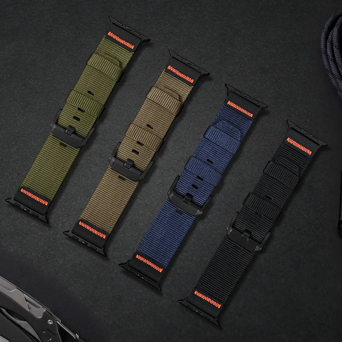 Nylon Bands for Apple Watch 49mm 46 45 44 42mm Sport Bracelet Correa iWatch Series SE 11 10 9 8 7 6 5 Ultra 3 2 Strap