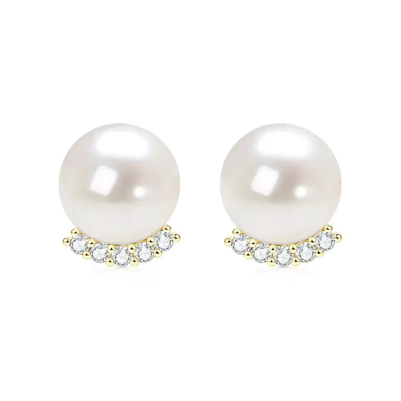 Pearl Stud Earrings Gold Filled — product image 9